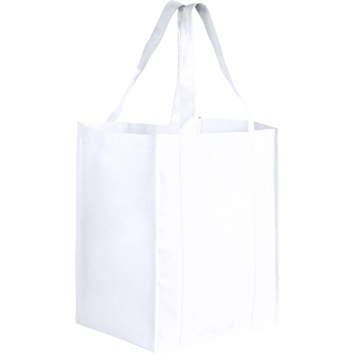 Tasche SHOP XL , weiß, Non-Woven, 33,00cm x 25,00cm x 38,00cm (Länge x Höhe x Breite), Bild 1