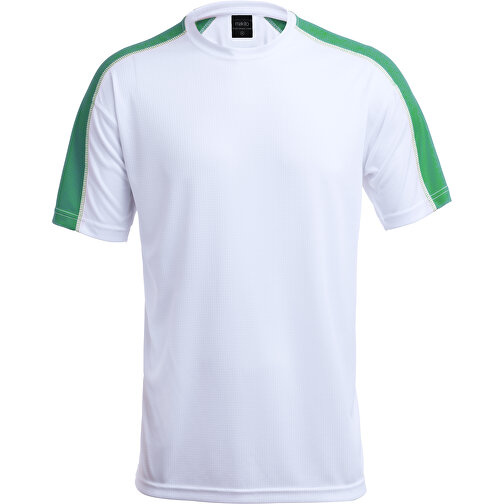 Erwachsene T-Shirt TECNIC DINAMIC COMBY , weiß/grün, 100% Polyester 135 g/ m2, S, , Bild 1