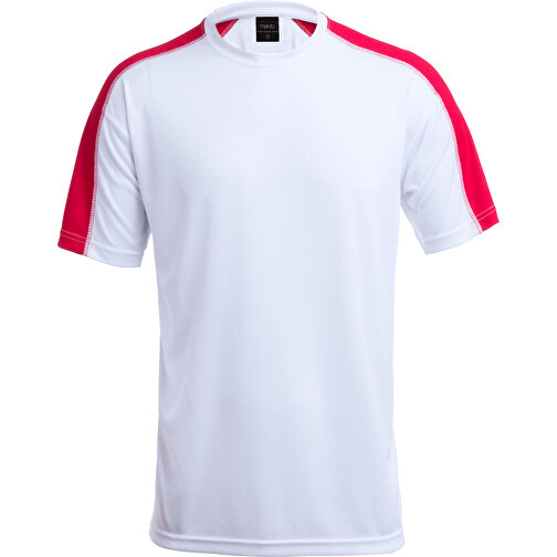 Erwachsene T-Shirt TECNIC DINAMIC COMBY , weiß/rot, 100% Polyester 135 g/ m2, M, , Bild 1
