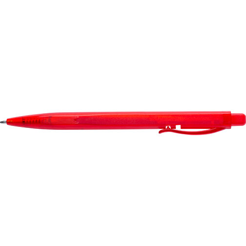 Kugelschreiber DAFNEL , rot, Kunststoff, 1,00cm x 0,80cm x 14,50cm (Länge x Höhe x Breite), Bild 3