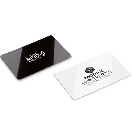 RFID Anti Skim Karte , schwarz / weiß, PVC, 0,10cm x 5,40cm x 8,60cm (Länge x Höhe x Breite), Bild 2