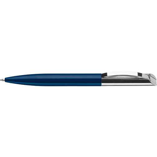 Kugelschreiber Seattle Metall , dunkelblau, Messing & Metall, 14,00cm (Länge), Bild 3