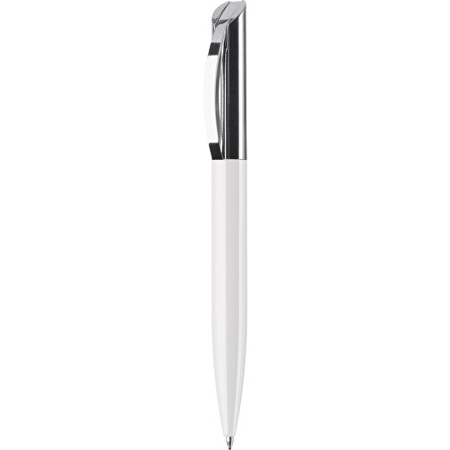 Kugelschreiber Seattle Metall , weiß, Messing & Metall, 14,00cm (Länge), Bild 1