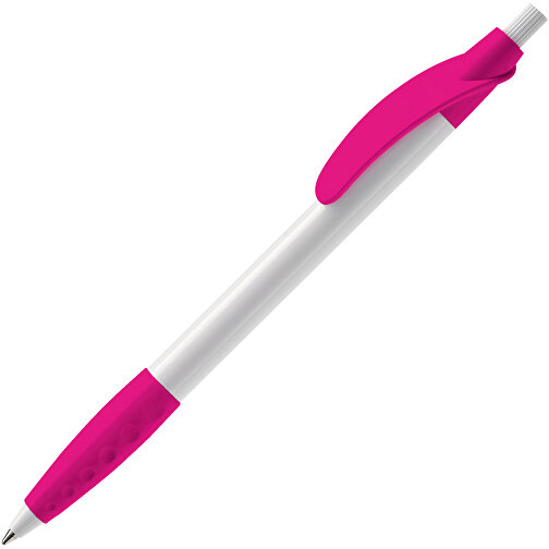 Kugelschreiber Cosmo Grip HC , weiß / rosé, ABS, 14,50cm (Länge), Bild 2