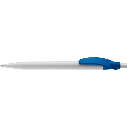 Kugelschreiber Cosmo Hardcolour , weiss / royalblau, ABS, 14,50cm (Länge), Bild 3