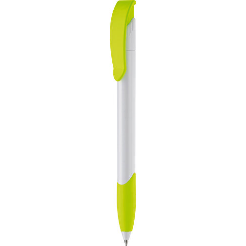 Kugelschreiber Apollo Hardcolour , weiß / hellgrün, ABS, 14,70cm (Länge), Bild 1