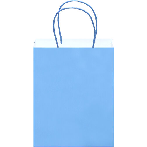 Grosse Papiertasche Im Eco Look 120g/m² , hellblau, Papier, 30,00cm x 40,00cm x 12,00cm (Länge x Höhe x Breite), Bild 1