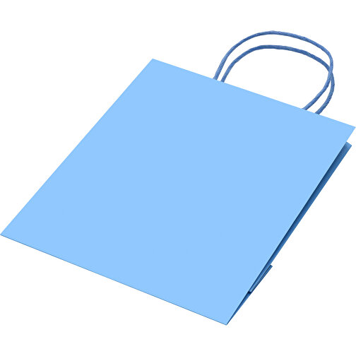 Mittlere Papiertasche Im Eco Look 120g/m² , hellblau, Papier, 24,00cm x 30,00cm x 10,00cm (Länge x Höhe x Breite), Bild 4