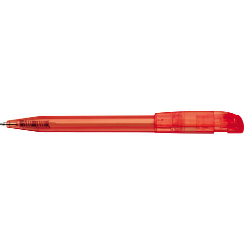 Kugelschreiber S45 Clear Transparent , transparent rot, ABS, 13,80cm (Länge), Bild 3