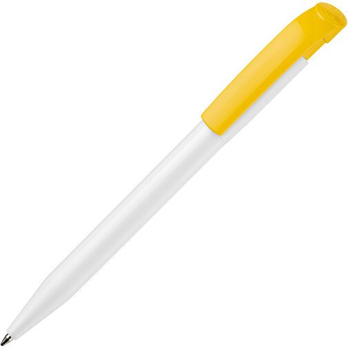 Kugelschreiber S45 Hardcolour , weiß / gelb, ABS, 13,80cm (Länge), Bild 2