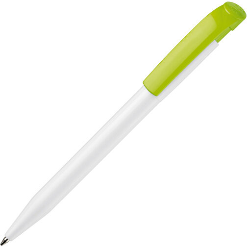 Kugelschreiber S45 Hardcolour , weiß / hellgrün, ABS, 13,80cm (Länge), Bild 2