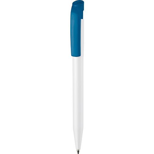 Kugelschreiber S45 Hardcolour , weiss / hellblau, ABS, 13,80cm (Länge), Bild 1