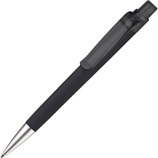Kugelschreiber Triago Gummiert , schwarz, ABS, 14,50cm (Länge), Bild 2