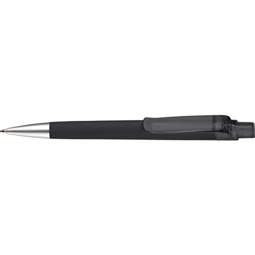 Kugelschreiber Triago Gummiert , schwarz, ABS, 14,50cm (Länge), Bild 3