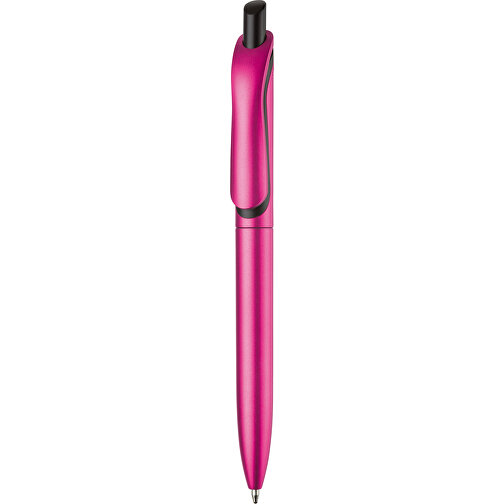 Kugelschreiber Click-Shadow Metallic , rosa, ABS, 14,30cm (Länge), Bild 1