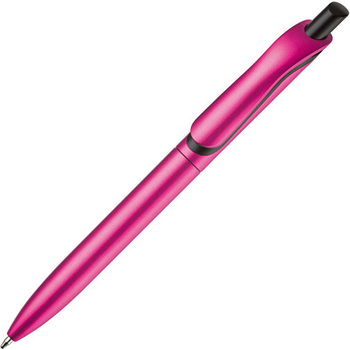 Kugelschreiber Click-Shadow Metallic , rosa, ABS, 14,30cm (Länge), Bild 2