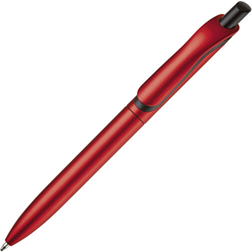 Kugelschreiber Click-Shadow Metallic , rot, ABS, 14,30cm (Länge), Bild 2