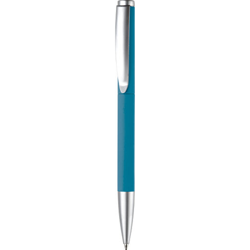 gummiert blau Touchpen Kugelschreiber aus Metall mit Namensgravur Farbe 