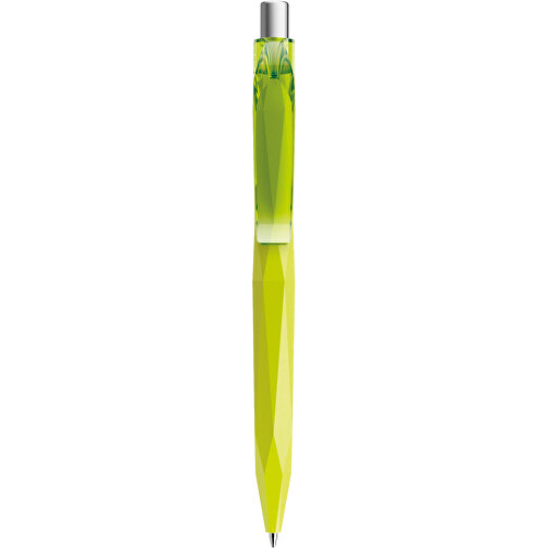 Prodir QS20 PMT Push Kugelschreiber , Prodir, gelbgrün / silber satiniert, Kunststoff/Metall, 14,10cm x 1,60cm (Länge x Breite), Bild 1