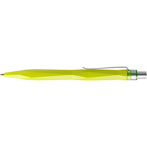 Prodir QS20 PMS Push Kugelschreiber , Prodir, gelbgrün / silber satiniert, Kunststoff/Metall, 14,10cm x 1,60cm (Länge x Breite), Bild 5