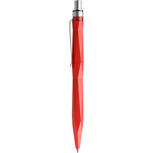 Prodir QS20 PMS Push Kugelschreiber , Prodir, rot / silber satiniert, Kunststoff/Metall, 14,10cm x 1,60cm (Länge x Breite), Bild 2