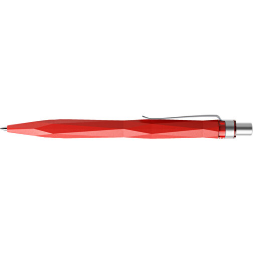 Prodir QS20 PMS Push Kugelschreiber , Prodir, rot / silber satiniert, Kunststoff/Metall, 14,10cm x 1,60cm (Länge x Breite), Bild 5