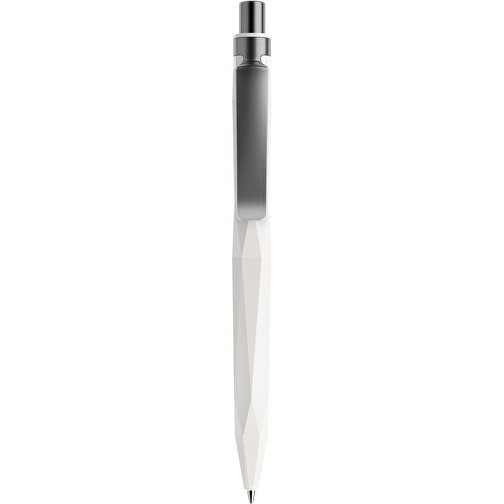 Prodir QS20 PMS Push Kugelschreiber , Prodir, weiss / graphit satiniert, Kunststoff/Metall, 14,10cm x 1,60cm (Länge x Breite), Bild 1