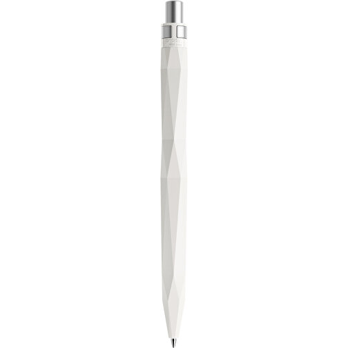 Prodir QS20 PMS Push Kugelschreiber , Prodir, weiß / silber satiniert, Kunststoff/Metall, 14,10cm x 1,60cm (Länge x Breite), Bild 3