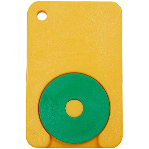 Chip-Schlüsselanhänger 'Fix' , standard-gelb, Kunststoff, 4,90cm x 0,40cm x 3,20cm (Länge x Höhe x Breite), Bild 1