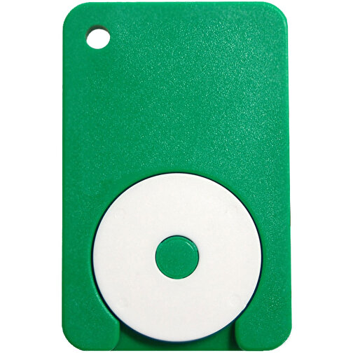 Chip-Schlüsselanhänger 'Fix' , standard-grün, Kunststoff, 4,90cm x 0,40cm x 3,20cm (Länge x Höhe x Breite), Bild 1