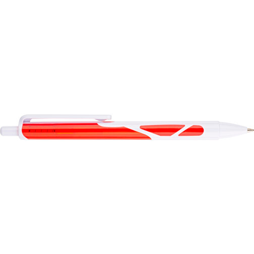 Kugelschreiber Favour Weiß , Promo Effects, weiß / rot, Kunststoff, 14,20cm (Länge), Bild 5