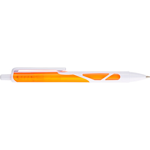 Kugelschreiber Favour Weiß , Promo Effects, weiß / orange, Kunststoff, 14,20cm (Länge), Bild 5