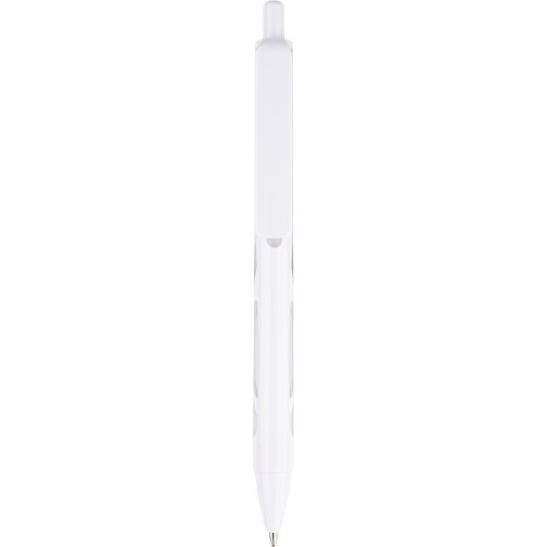 Kugelschreiber Favour Weiß , Promo Effects, weiß / transparent, Kunststoff, 14,20cm (Länge), Bild 3