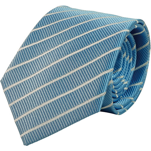 Krawatte, Reine Seide, Jacquardgewebt , hellblau, Reine Seide, 148,00cm x 7,50cm (Länge x Breite), Bild 1