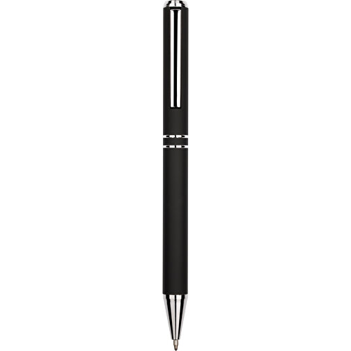 Kugelschreiber Lagos Matt , Promo Effects, schwarz, Aluminium, 14,60cm x 1,10cm (Länge x Breite), Bild 2