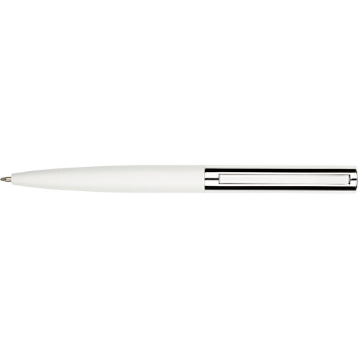 Kugelschreiber Marokko , Promo Effects, silber-weiss, Aluminium, 14,30cm x 1,20cm (Länge x Breite), Bild 7