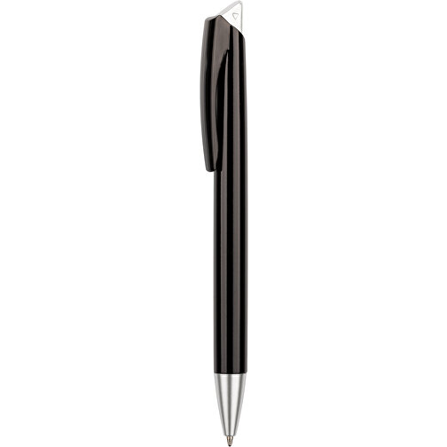 Kugelschreiber Roxi Color , Promo Effects, schwarz, Kunststoff, 14,10cm (Länge), Bild 1