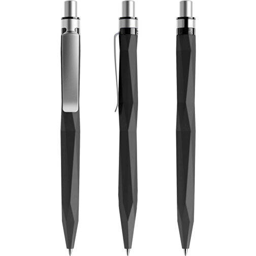 Prodir QS20 Soft Touch PRS Push Kugelschreiber , Prodir, schwarz / silber satiniert, Kunststoff/Metall, 14,10cm x 1,60cm (Länge x Breite), Bild 6