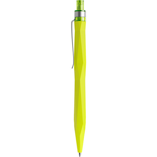 Prodir QS20 Soft Touch PRS Push Kugelschreiber , Prodir, gelbgrün / silber, Kunststoff/Metall, 14,10cm x 1,60cm (Länge x Breite), Bild 2