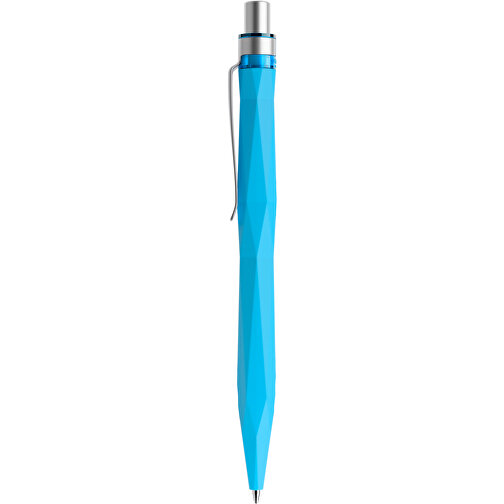 Prodir QS20 Soft Touch PRS Push Kugelschreiber , Prodir, cyanblau / silber satiniert, Kunststoff/Metall, 14,10cm x 1,60cm (Länge x Breite), Bild 2
