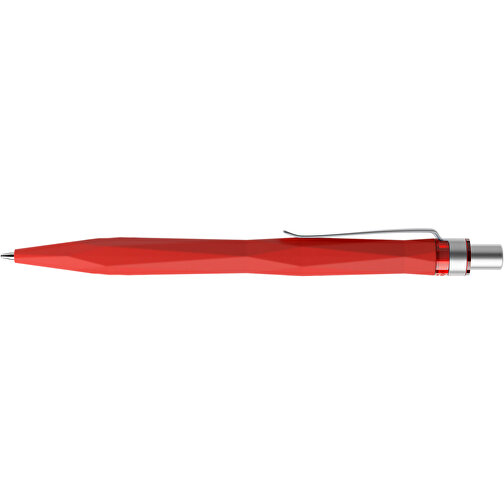 Prodir QS20 Soft Touch PRS Push Kugelschreiber , Prodir, rot / silber satiniert, Kunststoff/Metall, 14,10cm x 1,60cm (Länge x Breite), Bild 5