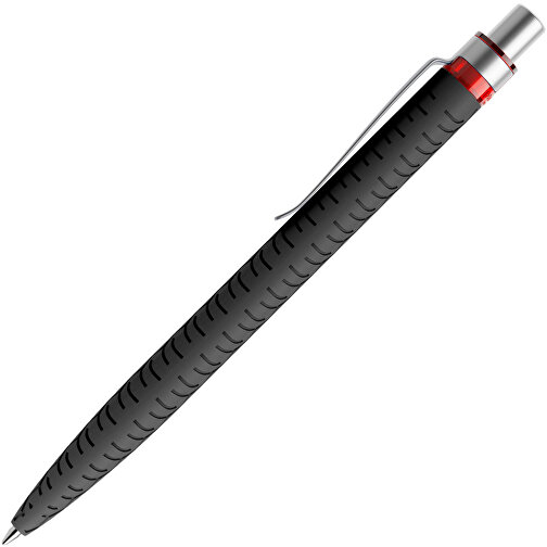 Prodir QS03 Soft Touch PRS Push Kugelschreiber , Prodir, schwarz/silber satiniert/rot, Kunststoff/Metall, 14,10cm x 1,60cm (Länge x Breite), Bild 4