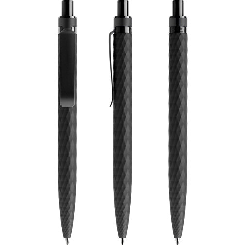 Prodir QS01 Soft Touch PRS Push Kugelschreiber , Prodir, schwarz/schwarz, Kunststoff/Metall, 14,10cm x 1,60cm (Länge x Breite), Bild 6