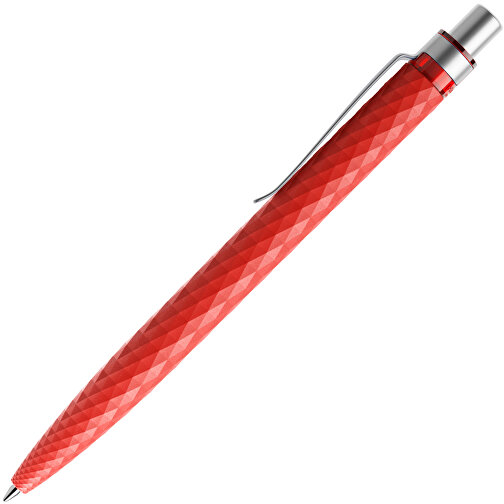 Prodir QS01 PMS Push Kugelschreiber , Prodir, rot/silber satiniert, Kunststoff/Metall, 14,10cm x 1,60cm (Länge x Breite), Bild 4