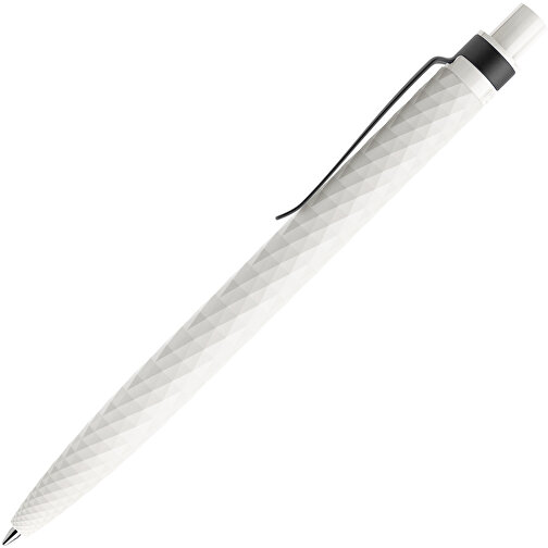 Prodir QS01 PMS Push Kugelschreiber , Prodir, weiss/schwarz, Kunststoff/Metall, 14,10cm x 1,60cm (Länge x Breite), Bild 4
