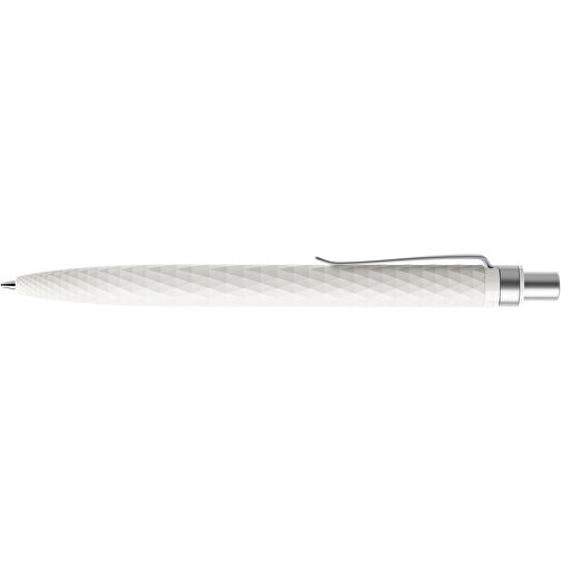Prodir QS01 PMS Push Kugelschreiber , Prodir, weiß/silber satiniert, Kunststoff/Metall, 14,10cm x 1,60cm (Länge x Breite), Bild 5