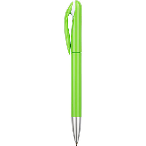 Kugelschreiber Halo , Promo Effects, grün / weiss, Kunststoff, 14,00cm (Länge), Bild 2