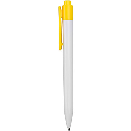 Kugelschreiber Summer , Promo Effects, weiss/gelb, Kunststoff, 13,50cm (Länge), Bild 1
