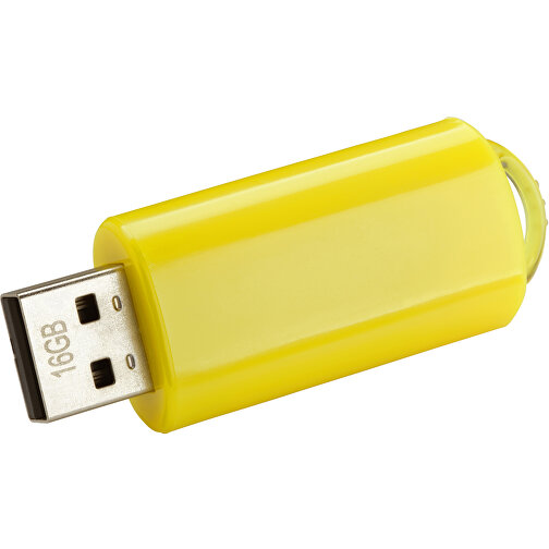 USB-Stick SPRING 3.0 16GB , Promo Effects MB , gelb MB , 16 GB , Kunststoff MB , 10 - 45 MB/s MB , 5,80cm x 1,20cm x 2,10cm (Länge x Höhe x Breite), Bild 1
