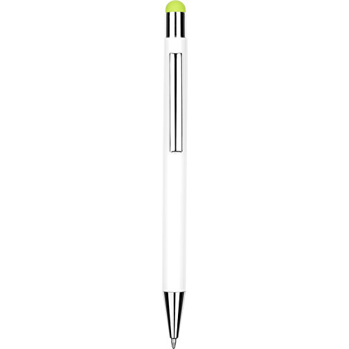 Kugelschreiber Philadelphia , Promo Effects, weiss/grün, Aluminium, 13,50cm x 0,80cm (Länge x Breite), Bild 2